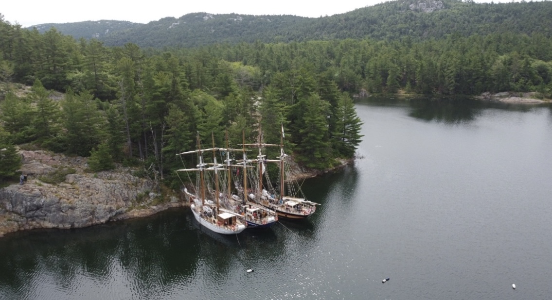 Toronto Brigantine Sail Training Vessels tied to shore in The Pool - Photo provided by Debby Turner